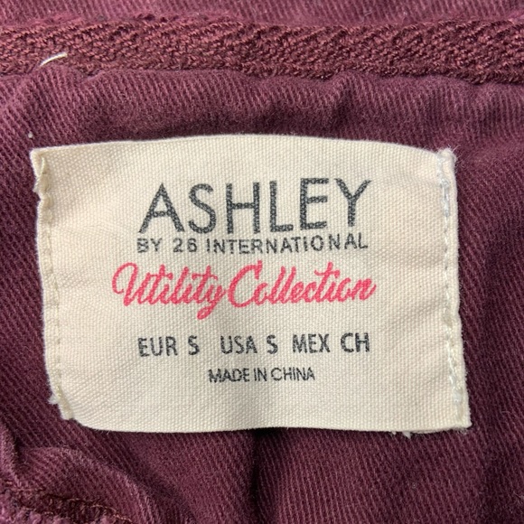 Women's Jacket Sz Small ASHLEY By 26 International Burgundy Long Sleeve Full Zip - Picture 8 of 8